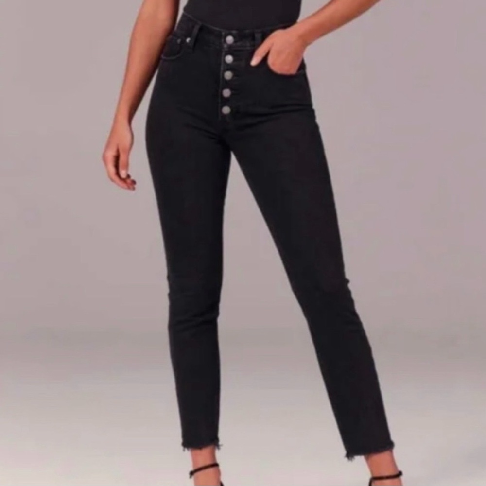 Abercrombie & Fitch Women's High Rise Black Jeans